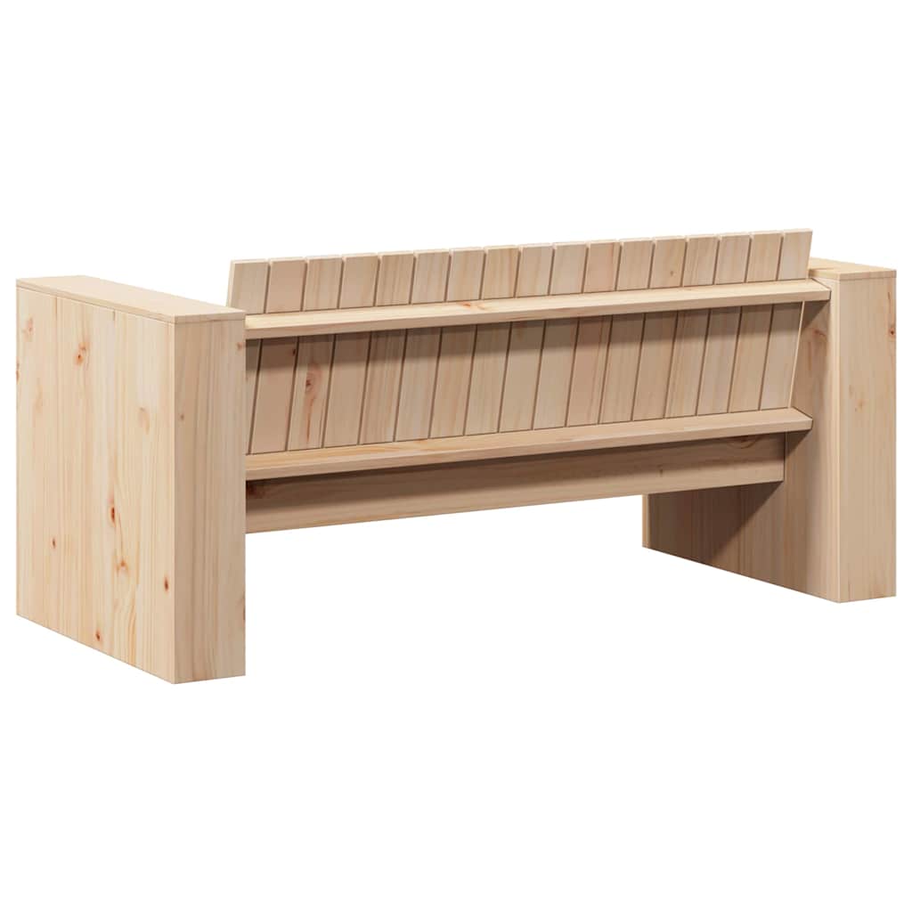 Garden Sofa Natural 134 x 60 x 62 cm Solid Pine Wood