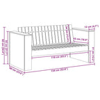 Garden Sofa Natural 134 x 60 x 62 cm Solid Pine Wood
