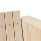 Garden Sofa Natural 185.5 x 60 x 62 cm Solid Pine Wood