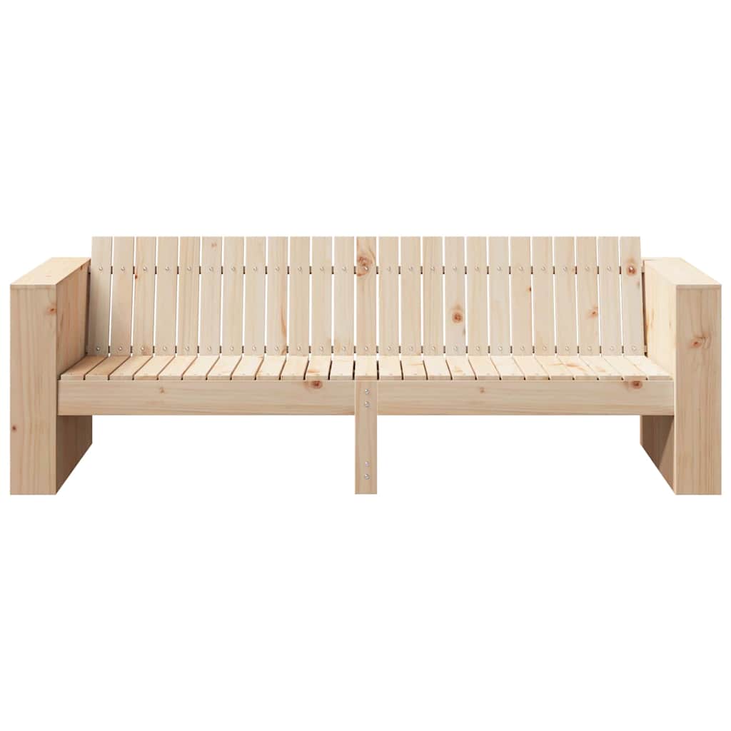 Garden Sofa Natural 185.5 x 60 x 62 cm Solid Pine Wood