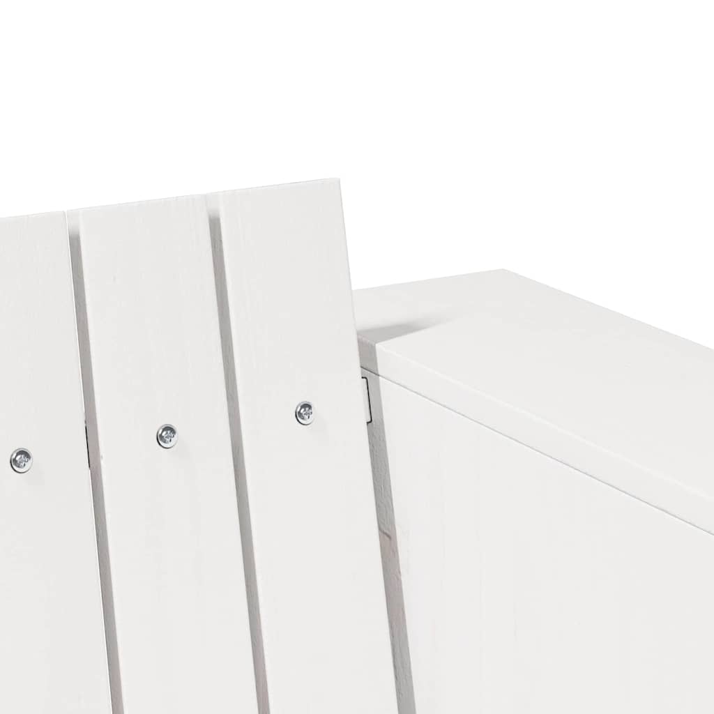 Garden Sofa White 185.5 x 60 x 62 cm Solid Pine Wood