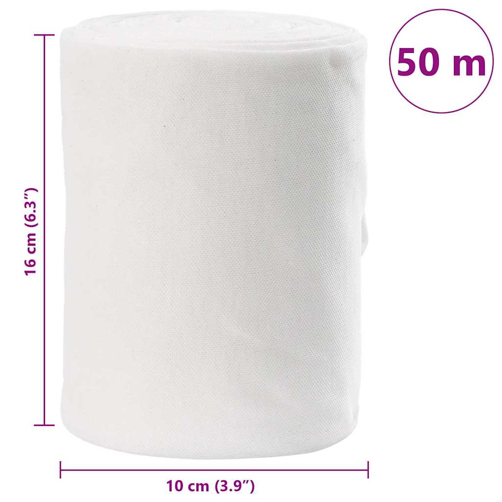 Drain Pipe White 16 x 5000 cm Fabric