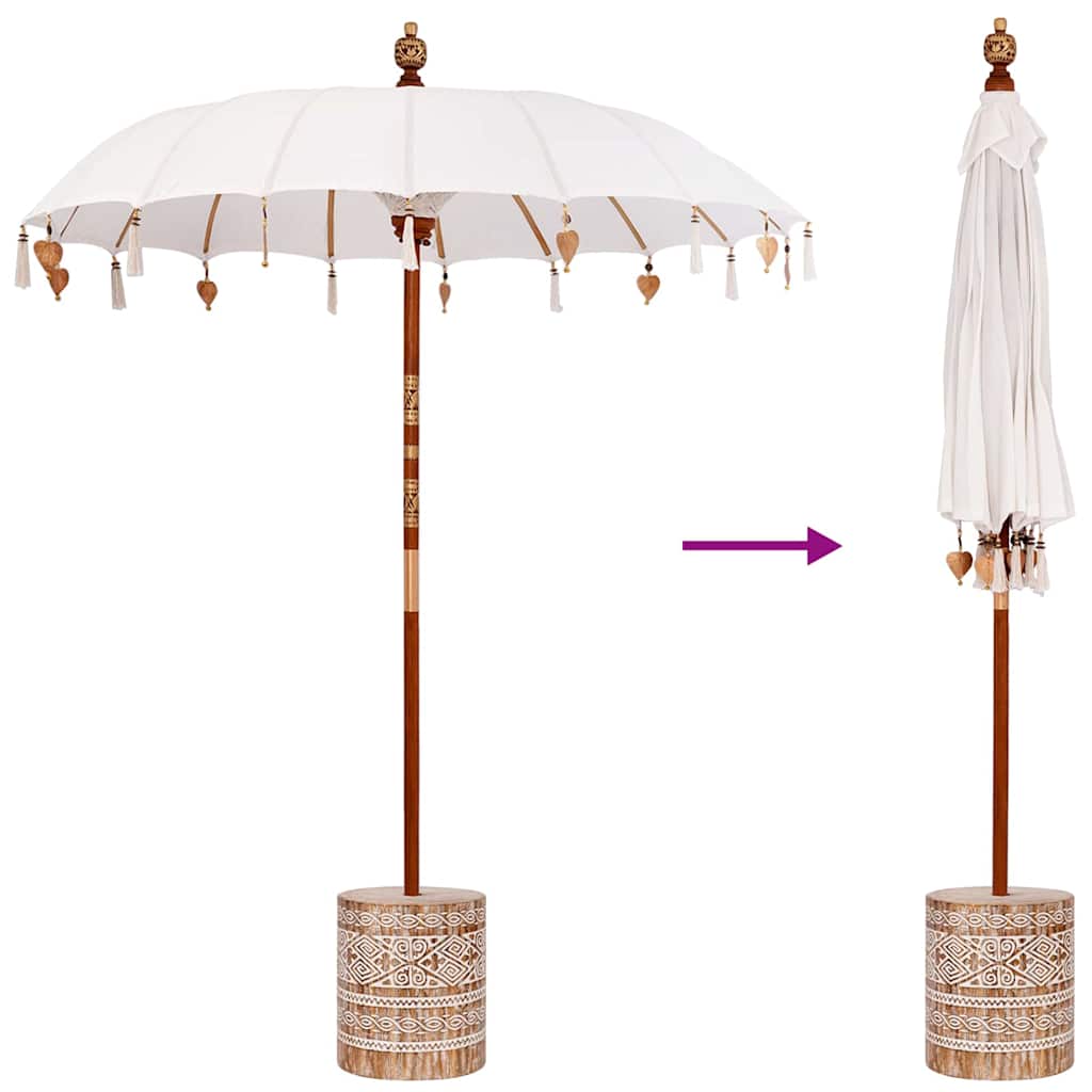 Balinese Parasol with Base 260 180-190 cm