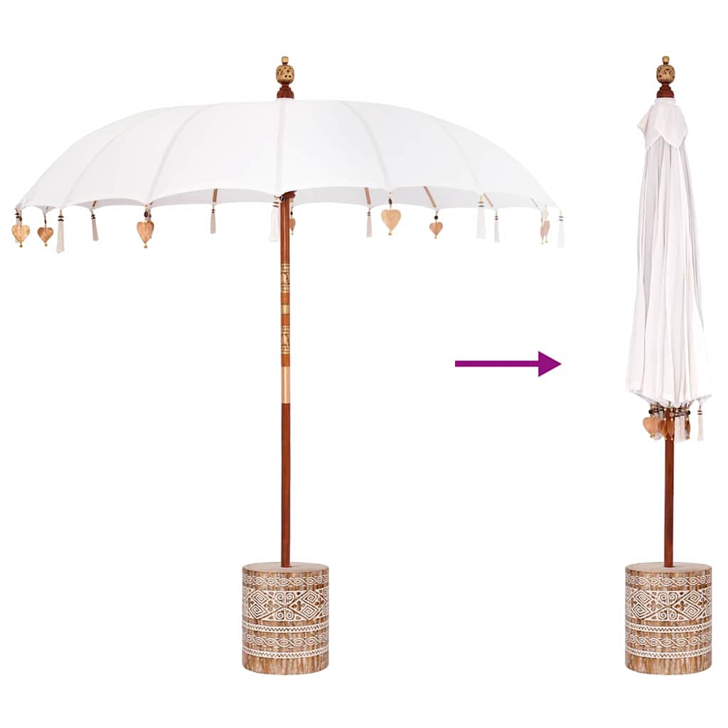 Balinese Parasol with Base 260 210-220 cm