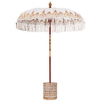 Balinese Parasol Cream 180-190 cm Cotton and solid wood