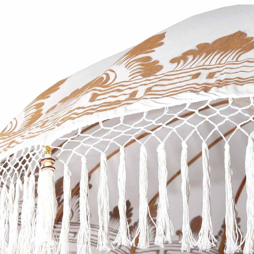 Balinese Parasol Cream 215 x 215 x 260 cm Cotton and solid wood