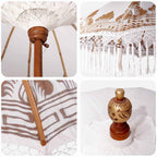 Balinese Parasol Cream 215 x 215 x 260 cm Cotton and solid wood