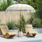 Balinese Parasol Cream 215 x 215 x 260 cm Cotton and solid wood