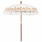 Balinese Parasol Cream 215 x 215 x 260 cm Cotton and solid wood