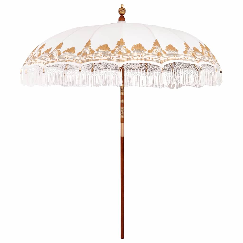 Balinese Parasol Cream 215 x 215 x 260 cm Cotton and solid wood