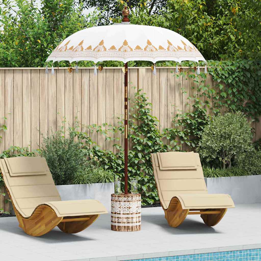 Balinese Parasol Cream 180-190 cm Cotton and solid wood