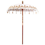 Balinese Parasol Cream 180-190 cm Cotton and solid wood