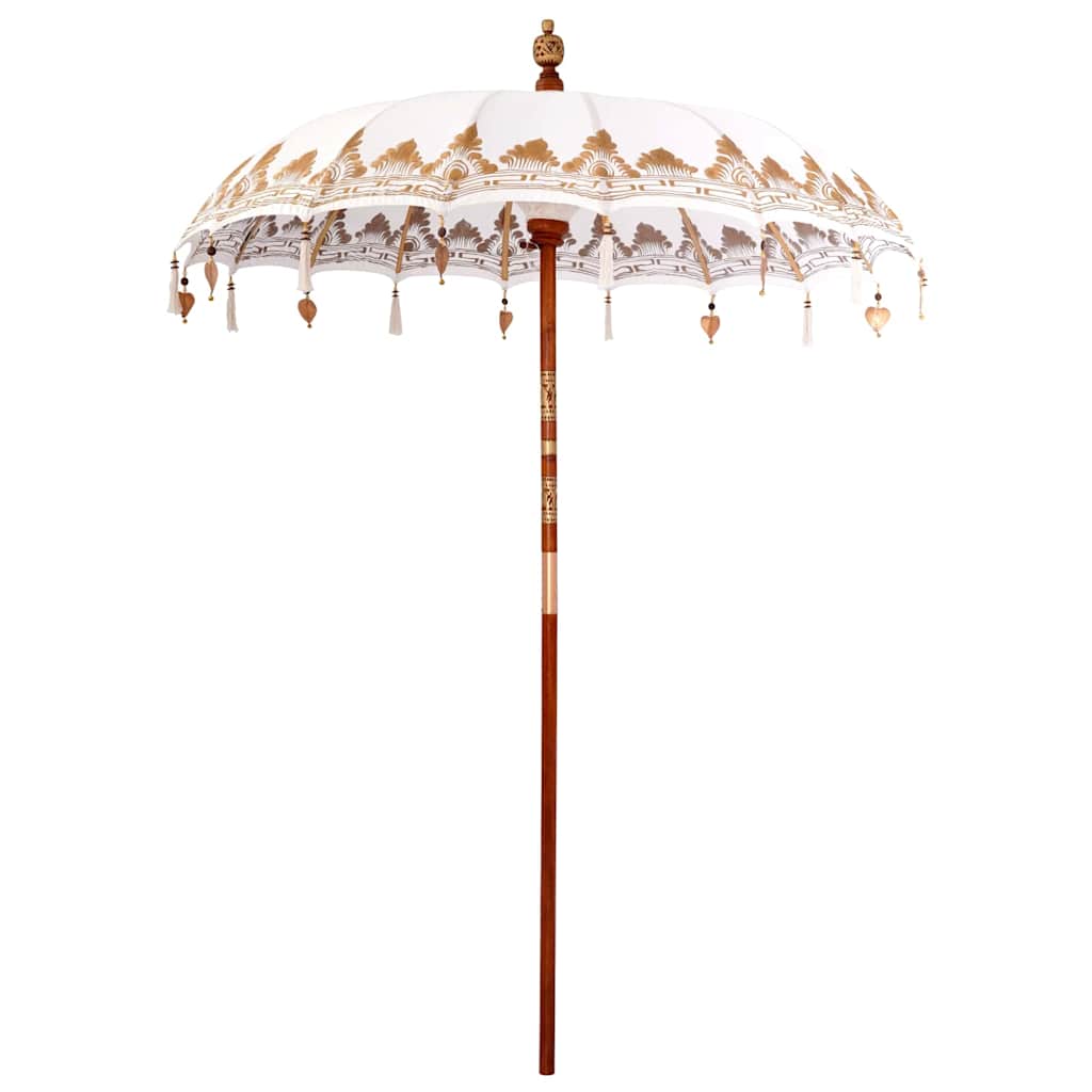Balinese Parasol Cream 180-190 cm Cotton and solid wood