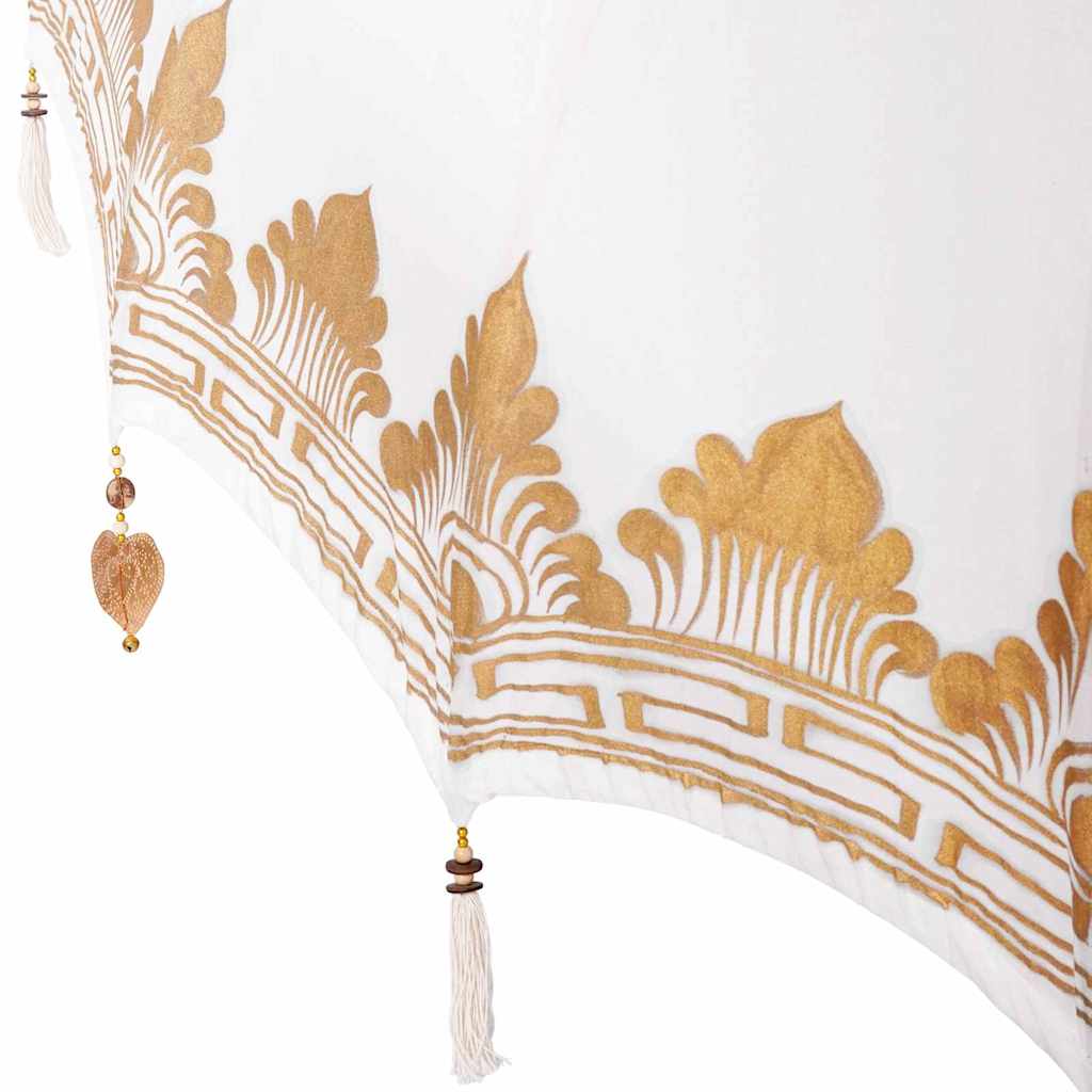 Balinese Parasol Cream 215 x 215 x 260 cm Cotton and solid wood