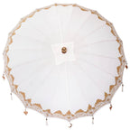 Balinese Parasol Cream 215 x 215 x 260 cm Cotton and solid wood