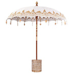 Balinese Parasol Cream 215 x 215 x 260 cm Cotton and solid wood