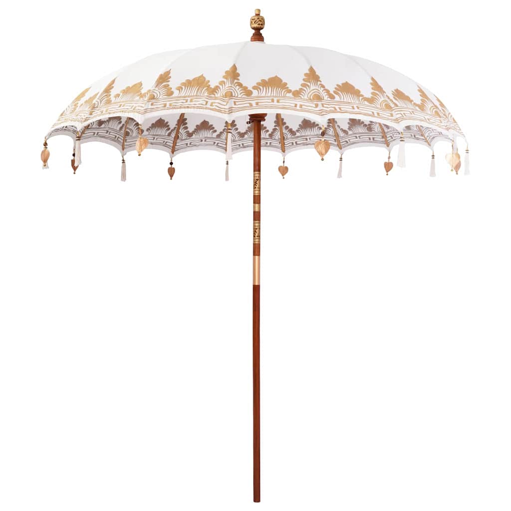 Balinese Parasol Cream 215 x 215 x 260 cm Cotton and solid wood