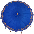 Balinese Parasol 260 Blue 180-190 cm Cotton and solid wood