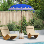 Balinese Parasol 260 Blue 180-190 cm Cotton and solid wood