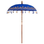 Balinese Parasol 260 Blue 180-190 cm Cotton and solid wood