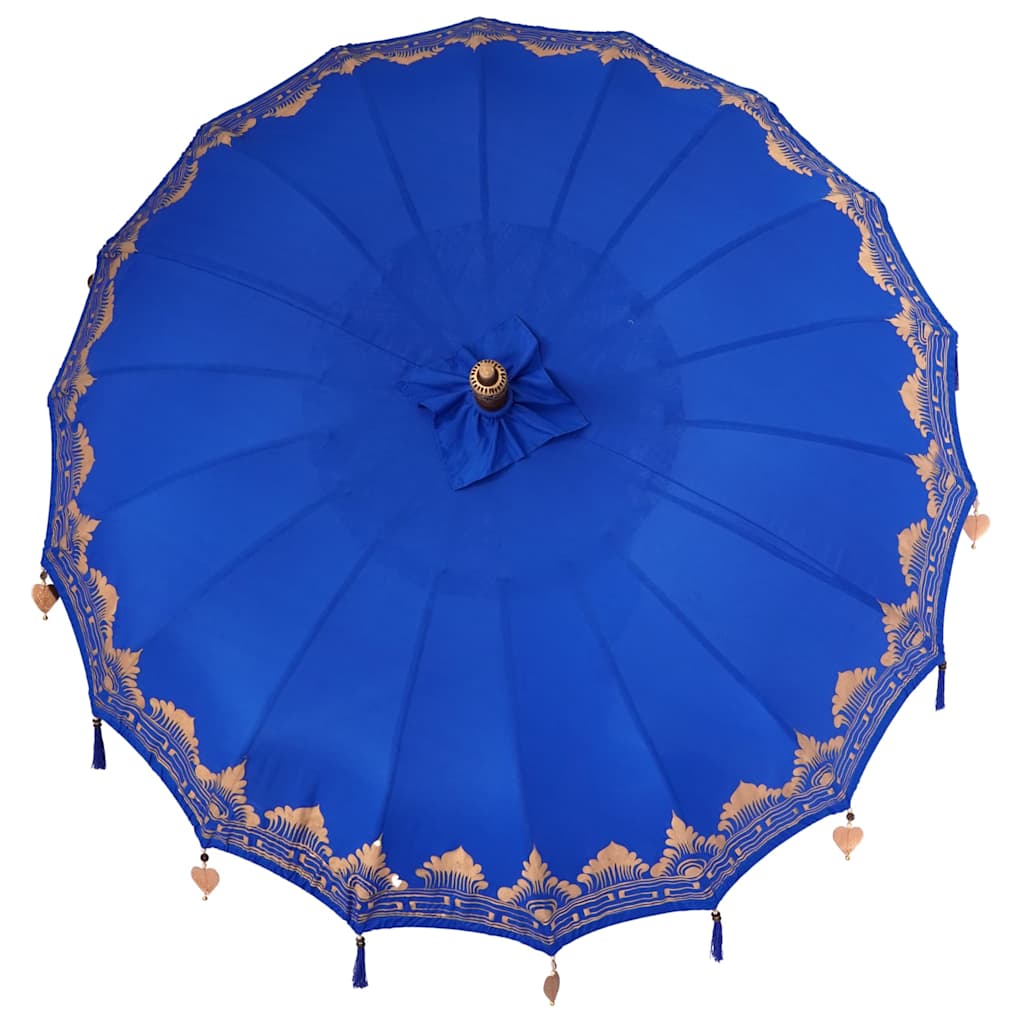 Balinese Parasol Blue 215 x 215 x 260 cm Cotton and solid wood