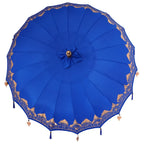 Balinese Parasol Blue 215 x 215 x 260 cm Cotton and solid wood