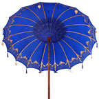 Balinese Parasol Blue 215 x 215 x 260 cm Cotton and solid wood