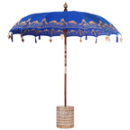 Balinese Parasol Blue 215 x 215 x 260 cm Cotton and solid wood