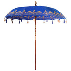 Balinese Parasol Blue 215 x 215 x 260 cm Cotton and solid wood