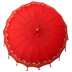 Balinese Parasol Red 215 x 215 x 260 cm Cotton and solid wood