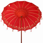 Balinese Parasol Red 215 x 215 x 260 cm Cotton and solid wood