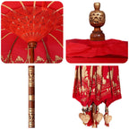 Balinese Parasol Red 215 x 215 x 260 cm Cotton and solid wood