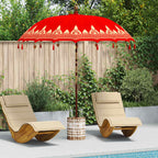 Balinese Parasol Red 215 x 215 x 260 cm Cotton and solid wood