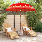 Balinese Parasol Red 215 x 215 x 260 cm Cotton and solid wood