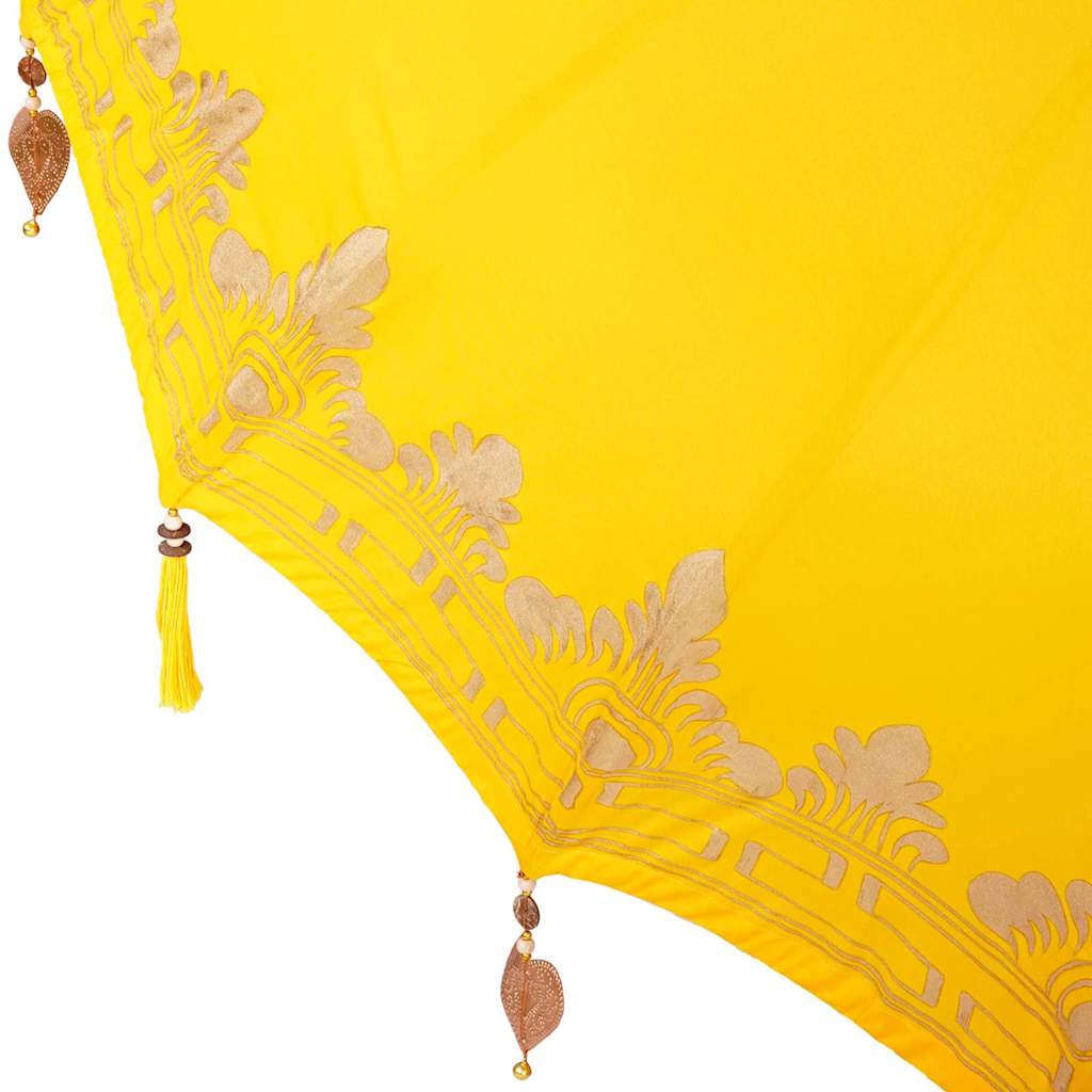 Balinese Parasol Yellow 180-190 cm Cotton and solid wood