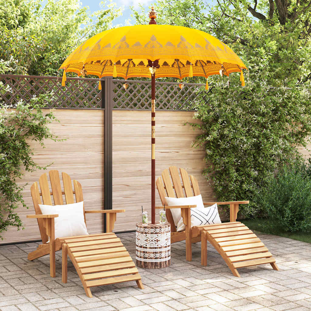 Balinese Parasol Yellow 180-190 cm Cotton and solid wood