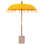Balinese Parasol Yellow 180-190 cm Cotton and solid wood