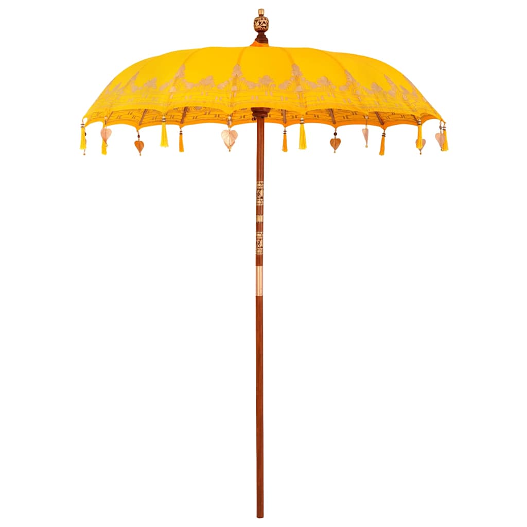 Balinese Parasol Yellow 180-190 cm Cotton and solid wood