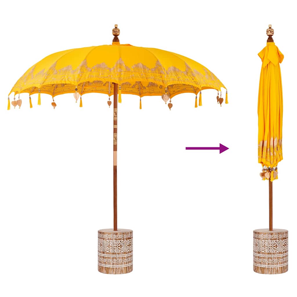 Balinese Parasol Yellow 215 x 215 x 260 cm