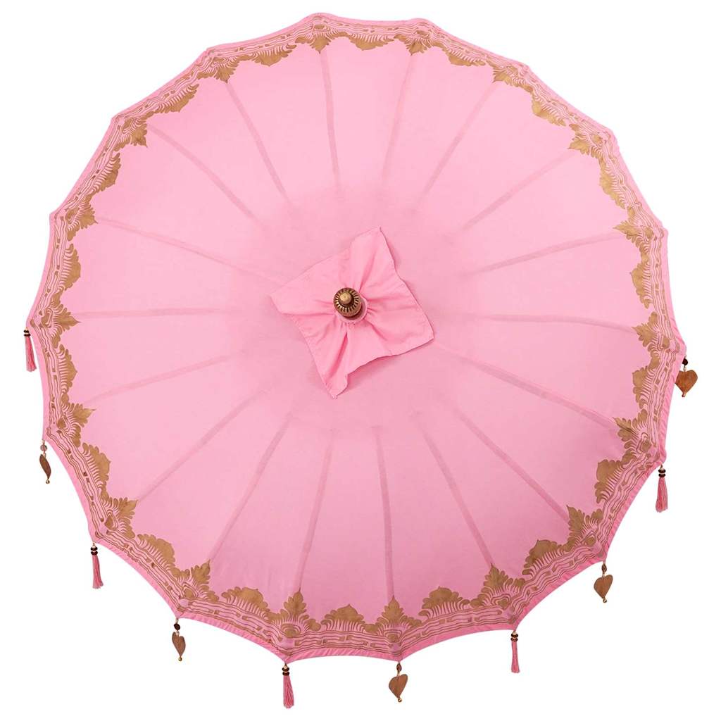 Balinese Parasol Pink 180-190 cm Cotton and solid wood
