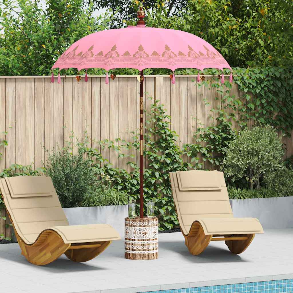 Balinese Parasol Pink 180-190 cm Cotton and solid wood