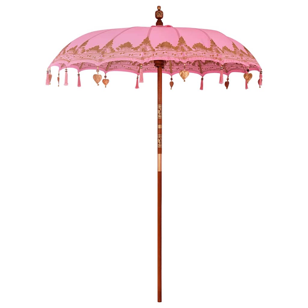 Balinese Parasol Pink 180-190 cm Cotton and solid wood