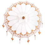 Balinese Parasol Cream 95 x 95 x 260 cm Cotton and solid wood