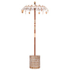 Balinese Parasol Cream 95 x 95 x 260 cm Cotton and solid wood