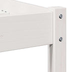Bed Frame White 215.5 x 185.5 x 69.5 cm Solid Pine Wood