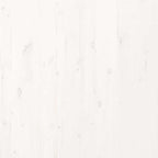 Bed Frame White 215.5 x 185.5 x 69.5 cm Solid Pine Wood