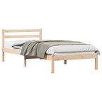 Bed Frame Brown 225.5 x 85.5 x 69.5 cm Solid Pine Wood