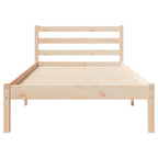Bed Frame Brown 225.5 x 95.5 x 69.5 cm Solid Pine Wood