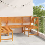 Garden Bench Set 3 pcs Brown Solid Acacia Wood