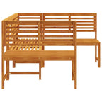 Garden Bench Set 3 pcs Brown Solid Acacia Wood